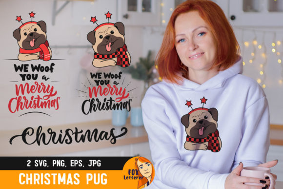 Review: Christmas Dog Pug with Quote for Embroidery
