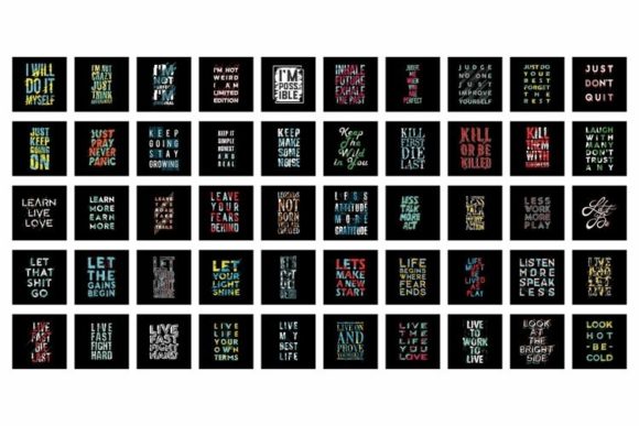 Review: Mega Bundle 50 Quote Typography for Prin