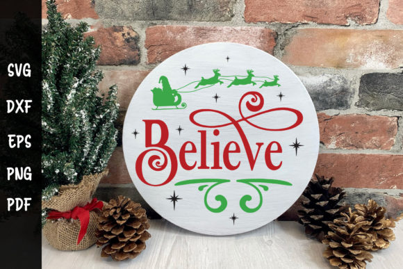 Reviewing the Believe SVG Christmas Round Sign for Embroidery